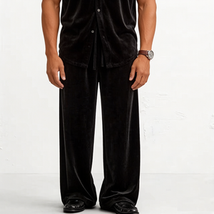 <span class=keywords><strong>Pantaloni</strong></span> Casual Eleganti da <span class=keywords><strong>Uomo</strong></span> OEM Personalizzati, Vestibilità Ampia, Stile Vintage in <span class=keywords><strong>Velluto</strong></span>, Gamba <span class=keywords><strong>Larga</strong></span> e Dritta, <span class=keywords><strong>Pantaloni</strong></span> Baggy per <span class=keywords><strong>Uomo</strong></span> - Product Image 1