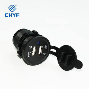 Двойное автомобильное зарядное устройство <span class=keywords><strong>USB</strong></span> 3.1A с двумя портами, для установки в панель, 12В 5В 1А 2.1А DS2013, электрическое, для мобильных телефонов, двойное <span class=keywords><strong>USB</strong></span>-зарядное устройство 3.1A - Product Image 3