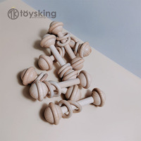 Montessori jouets de dentition en bois biologique pour bébé, jouets de dentition en bois naturel apaisant
