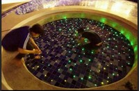 Télécommande de décoration de plafond de piscine à LED extérieure avec moteur à LED en acier inoxydable