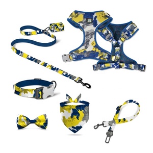 Conjunto de arnés para perros con patrón personalizado MIDEPET, suministros para mascotas de nailon de alta calidad, Collar ajustable personalizado, pañuelo de plomo acolchado - Product Image 5