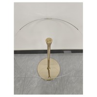 Pupitre de conférence moderne en acrylique doré avec support en acier inoxydable pour mariages, bureaux et salles de classe