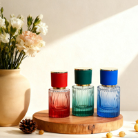 Botella de Perfume vacía de lujo Botella de Perfume redonda 50ml Botellas De Perfumes 30ml Botella de Spray para habitación de vidrio