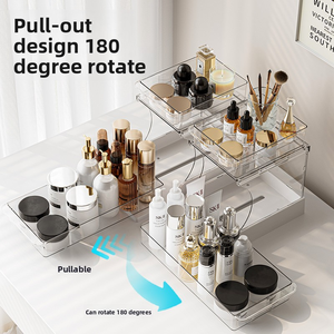 2-Tier nhà bếp phòng tắm bồn rửa nhựa lưu trữ giá kệ kéo ra Stackable Tủ tổ chức - Product Image 3