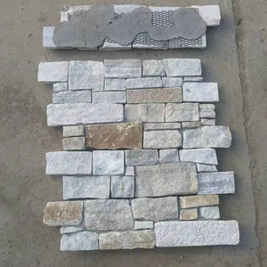 Revêtement en <span class=keywords><strong>pierre</strong></span> culturel durable écologique d'érosion antiacide d'ardoise fendue multicolore de style moderne pour l'extérieur extérieur d'hôtel - Product Image 2