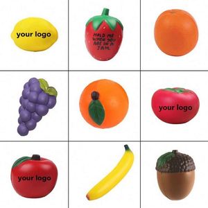Custom Logo Promotional <b>Gifts</b> PU Foam Stress Ball Orange Shape with Leaf Antistress Toy - Product Image 3