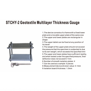 Misuratore <span class=keywords><strong>di</strong></span> Spessore Multistrato per Geotessili STCHY-2, Tester <span class=keywords><strong>di</strong></span> Spessore per Tessuti Geosintetici, <span class=keywords><strong>Strumento</strong></span> <span class=keywords><strong>di</strong></span> Misurazione per Test Geotecnici in Laboratorio - Product Image 4