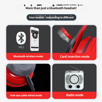 Auriculares Inalámbricos P47, Auriculares Plegables con Tarjeta TF, Radio FM, Modo con Cable para Juegos y Música