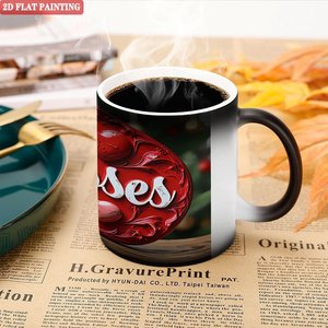 Taza de Sublimación Personalizada, Negra Esmerilada, 11 oz, Cerámica, Taza Mágica que Cambia de Color con el Calor, Diseño de Anime - Product Image 5