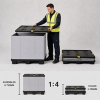 Conteneurs en plastique pliables légers et robustes pour les applications d'expédition multi-destinations, boîte de clôture en plastique