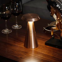 Lampe de table LED rechargeable en métal, éclairage de restaurant, lampe de salle à manger, lampe de bureau, veilleuse