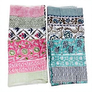Solid Pattern Indian Block Print Cotton 72 inches <b>Sarong</b> Handcrafted Cotton Wrap Skirt, Ethical Cotton Scarf - Product Image 1