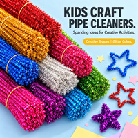 Bâtonnets décoratifs pour enfants pour les gammes d'artisanat en détail et les projets de décoration créative – Tiges en fil métallique scintillant et flexibles