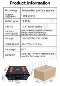 10.4 इंच स्क्रीन 9 में 1 कोल्ड और हॉट प्लाज्मा मशीन विरोधी भड़काऊ चेहरे उठाने और त्वचा को कसने के लिए - Product Image 6