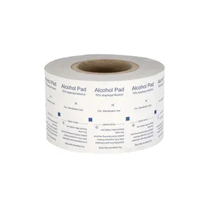 custom cheap wholesale price aluminum foil paper aluminum foil roll composite with paper for alcohol prep wipes