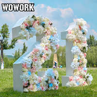 Lettres de marquise florales WOWORK 2026 personnalisables, hauteur 1,20 m, 18 chiffres, décoration florale DIY pour événements
