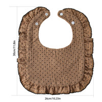 Bavoirs Bébé en Mousseline, Bavoirs Bandana Anti-Bave 100% Coton Unisexe Garçons Filles, Bavoirs en Coton Mousseline à Boutons Pression pour la Dentition et la Bave, à Volants