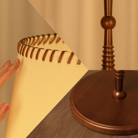 Lampe de table Aisilan vintage avec abat-jour en corde tressée, lampe de bureau classique, lampe d'ambiance