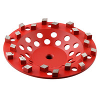 Disco de desbaste de diamante de doble hilera PG de 7 pulgadas, 20 segmentos, para uso en húmedo/seco, certificado CE, para hormigón y piedra, 22.23mm M14 5/8" 11