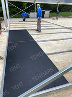 15x20 pour banquet en plein air, toit transparent, tentes d'auvent de mariage avec cassette VIP, plancher en bois