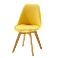 Chaise de salle à manger moderne pliable en bois massif avec design capitonné pour chambre, appartement, hôtel, hôpital, atelier, usage extérieur