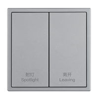 Panneau de commande Knx Laigen Série 2/4/8 touches, prend en charge plusieurs commandes, indice de protection IP20, matériau PC, style moderne, modèle 86.