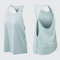 Débardeur de yoga en maille gaufrée personnalisé ODM/OEM pour femme, dos nageur, séchage rapide, idéal pour la gym, le Pilates et la course à pied