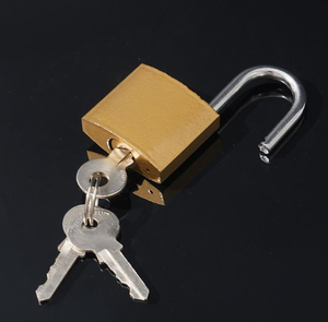 Cadenas en fer et cuivre à ouverture simple, mini, antivol, pour articles ménagers divers - Product Image 3