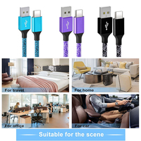 Câble USB-C vers USB-A, charge rapide, cordon de chargeur de type C compatible avec les appareils USB-C