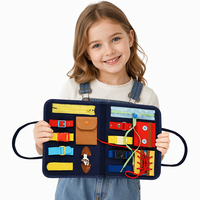 Jouets sensoriels éducatifs Montessori en feutre, sac d'activités pour bébé, planche d'activités pour tout-petits et vente en gros