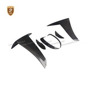 Pare-chocs avant arrière en Fiber de carbone, accessoires de <span class=keywords><strong>voiture</strong></span>, noir, 1 paire, extrémités de séparation, pour <span class=keywords><strong>Mercedes</strong></span> Bens GTR - Product Image 1