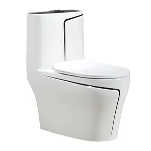 Modern seramik renkli tuvalet banyo Vanity çift tuzak sifonik tuvalet