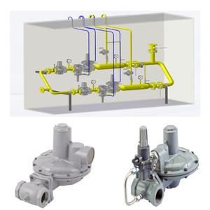 Unidades de Regulación de Presión con Regulador Emerson Fisher Serie CS800 y Manómetro - Product Image 3