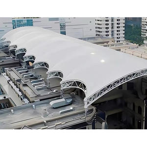 Abri de pluie de pare-soleil de structure de membrane en acier moderne pour le repos de support de rivage de <span class=keywords><strong>toit</strong></span> d'entrepôt de lac de pêche de parc aquatique de piscine - Product Image 6