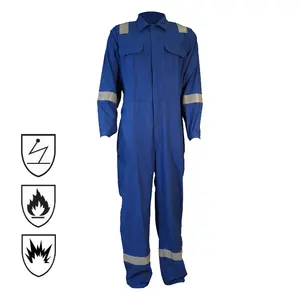 Extreme Protect NFPA 2112 EN 11612 Inherent Anti Flame Nomex Summer Oil Gas Anti Static Electrician Coverall