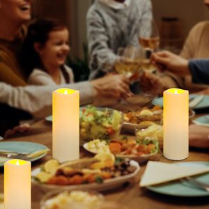 Bougie pilier sans flamme à piles tige cire bougie électronique scintillante avec télécommande déco de noël lumière de bougie LED - Product Image 6