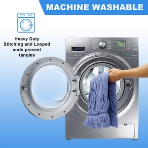 Venta al por mayor fregona de <span class=keywords><strong>limpieza</strong></span> <span class=keywords><strong>general</strong></span> de alta resistencia comercial e industrial cabeza de fregona de hilo de microfibra de repuesto húmedo - Product Image 6