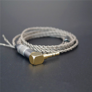 Silver Plated Braided <b>Audio</b> <b>Cable</b> 3.5mm Plug For <b>Digital</b> Devices - Product Image 2
