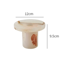 Diffuseur d'huiles essentielles et chauffe-bougie à LED en marbre onyx naturel poli, design moderne, pour décoration intérieure et aromathérapie, vente en gros