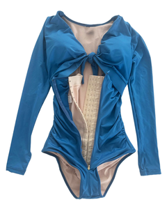 Traje de Baño Entero Shiningo Sexy de Fábrica, Nuevo Estilo, Color Sólido, Escote en V Profundo, Control Ligero, Nylon Sin Costuras, <span class=keywords><strong>Moldeador</strong></span> de Cuerpo Femenino - Product Image 1