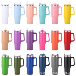 Wholesale Bulk 40oz Stainless Steel Tumbler <b>Bottle</b> American Style Adventure Travel Camping Cup 40oz Tumbler Handle With <b>Straw</b> - Product Image 3