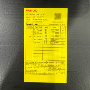 Fanuc AC Spindle Motor A06B-1445-B201 202 203 204 205 206 Équipement électrique - Product Image 2
