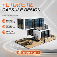 Maison capsule Apple personnalisée, conteneur préfabriqué, bâtiments modernes en conteneurs, panneaux sandwich, étanches, rapides à construire