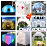 AIRFUN Portable led disco éclairage club fête tente gonflable discothèque publicité gonflable fête cube tente