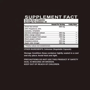 에글웰 OEM/ODM 프라이빗 라벨 지방 연소 캡슐 천연 비건 캡슐 식품 보충제 빠른 지방 연소 허브 캡슐 - Product Image 2