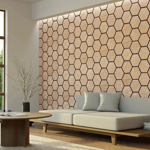 Hiện Đại Vật liệu nội thất cách âm tấm Tường hình lục giác bên trong trần âm thanh tấm cho bức tường - Product Image 6