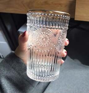 Bicchiere Romantico in Vetro Ambrato Stile Vintage per Tè Bubble Tea e Altri Bevande - Product Image 6