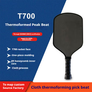 Nouveau Usapa approuvé 16mm T700 Surface en Fiber de carbone brute thermoformé Pickleball Paddle Raquette à poignée allongée - Product Image 3