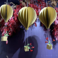 Décoration de scène et de fenêtre 2025 : Ballons à air chaud pliables en origami de haute qualité pour mariage, 50-70 cm, écologiques