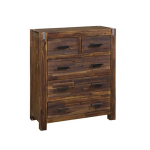 Marca PANAMA RANGE Wooden Tallboy 5 Cajones Woodem Cabinet Precio más bajo Muebles de dormitorio del fabricante de Vietnam - Product Image 1